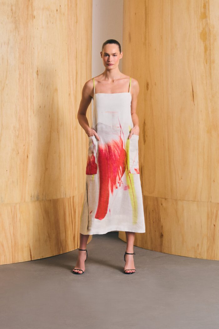 Vestido Veronica Linho Gazânia - Imagem 1